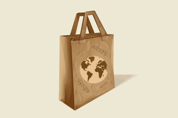 bildbanksillustrationer, clip art samt tecknat material och ikoner med shopping väska - brown paper bag