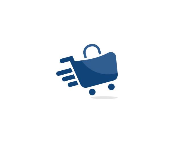 Shopping cart logo This illustration/vector you can use for any purpose related to your business. supermarket symbols stock illustrations