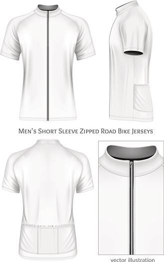 Short sleeve cycling jersey for men.