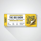 Show tickets with curled corner and space for your content. EPS 10 file. Transparency effects used on highlight elements.