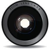Vector Lens with shutter aperture. EPS 10. Contains transparent objects