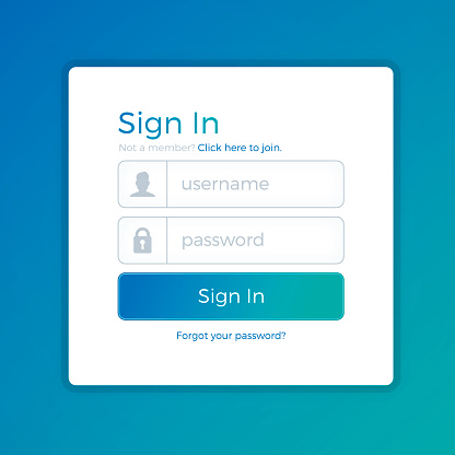 Sign in or Login Website Page