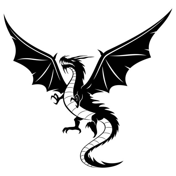 Download Royalty Free Dragon Silhouette Clip Art, Vector Images ...