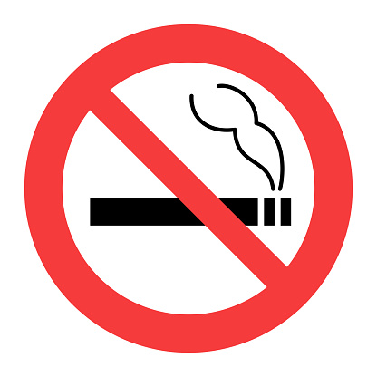 sign of do not smoke here