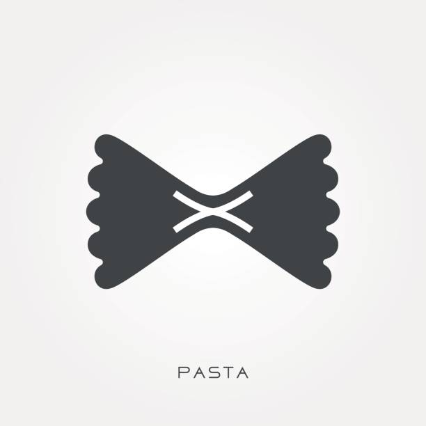 Silhouette icon pasta Silhouette icon pasta pasta silhouettes stock illustrations