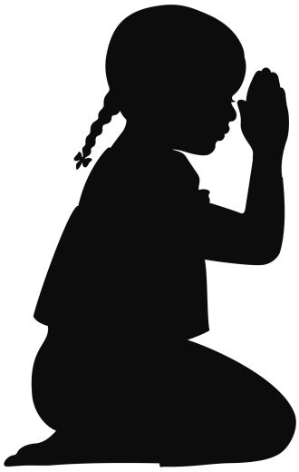 Download Silhouette Of African American Girl Praying Stock Illustration - Download Image Now - iStock