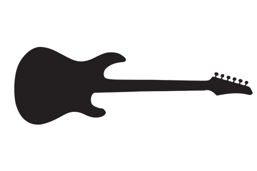 Silhouette of an electric guitar