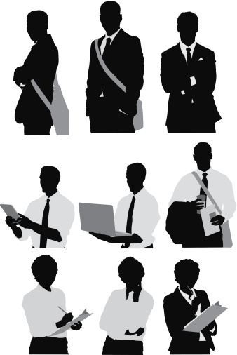 Silhouette of business executives