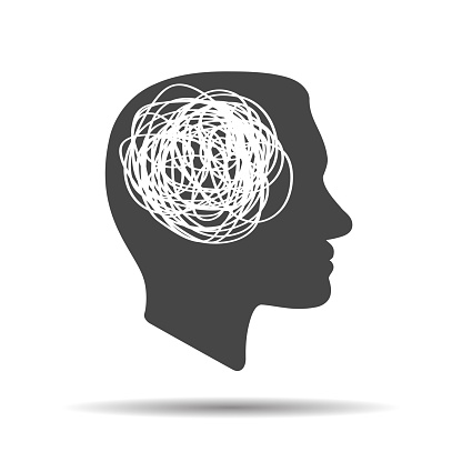 silhouette-of-human-head-with-tangled-line-inside-like-brain-concept-vector-id1224212294