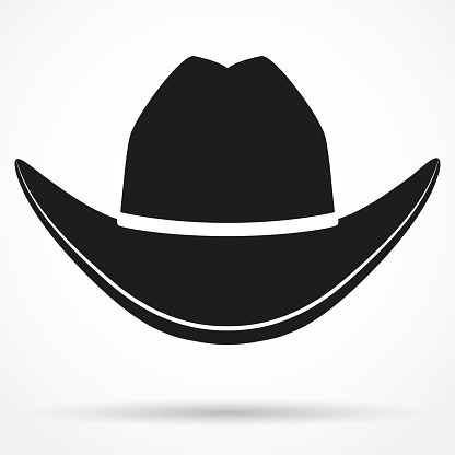 Silhouette symbol of  cowboy hat. Vector Illustration