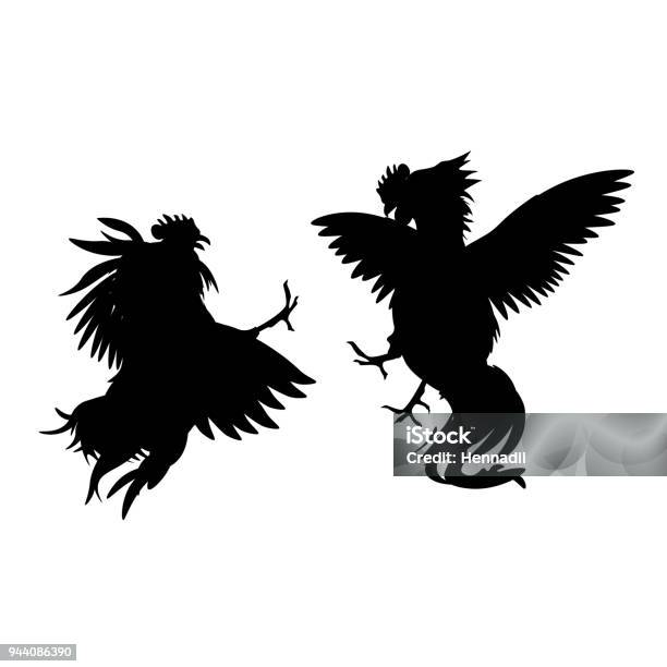 Rooster Fight Free Vector Art 11 Free Downloads