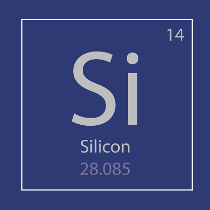 矽si 化學元素圖示向量圖形及更多化學元素週期表圖片 Istock