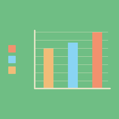 Simple And Cute Bar Graph Illustration