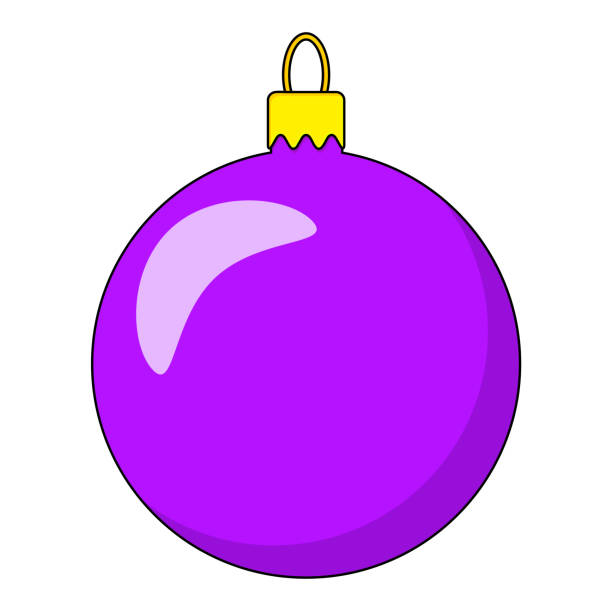 Best Cartoon Of Purple Christmas Decor Illustrations, Royalty-Free ...