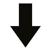 istock Simple black arrow down symbol 1221780494