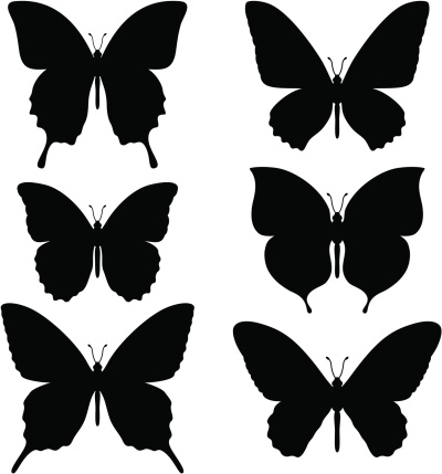 Download Simple Butterfly Shapes Stock Illustration - Download ...