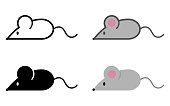 Simple cartoon mouse icon.