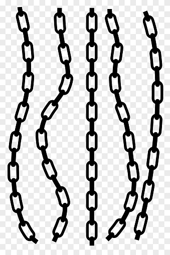 Simple Conceptual Illustration, Silhouette Vertical chain for your element design, at transparent effect background