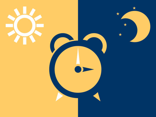 ilustrações de stock, clip art, desenhos animados e ícones de simple conceptual vector illustration of an alarm clock. - change habits