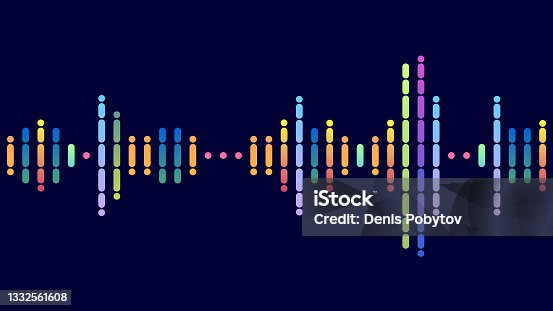 istock Simple Geometric Illustration - Dotted Equalizer. 1332561608