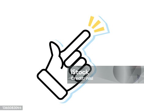 istock Simple hand icon. Hand sign. Index finger. 1365083044