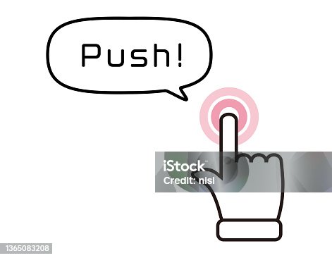 istock Simple hand icon. Hand sign. Index finger. 1365083208