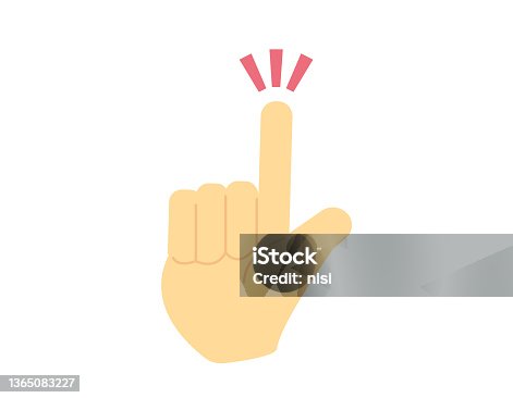 istock Simple hand icon. Hand sign. Index finger. 1365083227