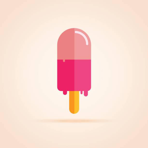 Simple icon of ice cream. vector art illustration