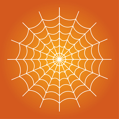 Simple illustration of spider web for Happy Halloween Day