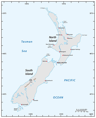 経度と緯度を持つニュージーランドの単純な地図 イラストレーションのベクターアート素材や画像を多数ご用意 Istock