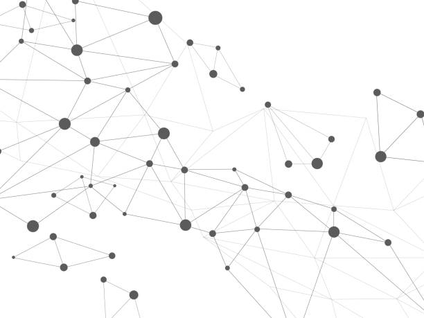 simple network concept simple network concept grayscale stock illustrations