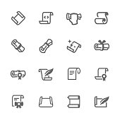 Simple Set of Scrolls and Papers Related Vector Icons. Contains such icons as scroll, gift card, diploma and more. 