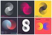 Simplicity Geometric Design Set Clean Lines and Forms In multi colors and gradient