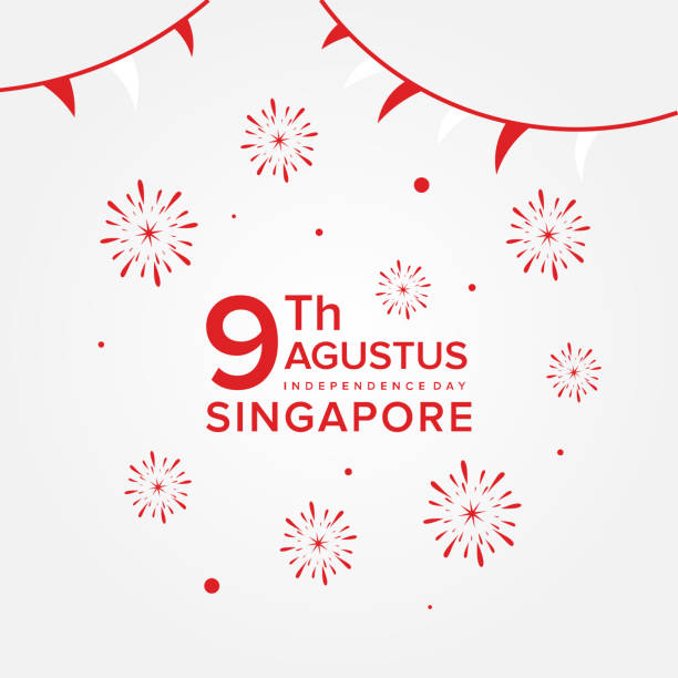 新加坡獨立日向量設計範本 - 印尼國旗 插圖 幅插畫檔、美工圖案、卡通及圖標