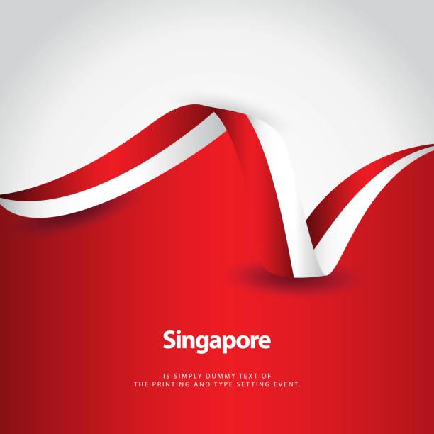 新加坡國慶向量範本設計插圖 - 印尼國旗 幅插畫檔、美工圖案、卡通及圖標