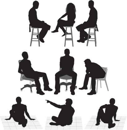 Sitting People Stock Illustration - Download Image Now - iStock