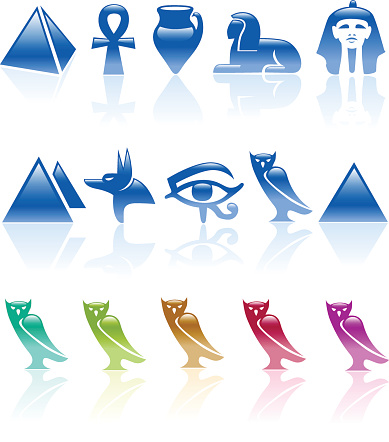Six colour egypt icons