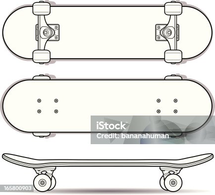 istock Skateboard Outline 165800903