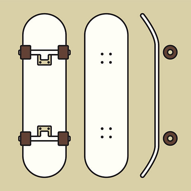 Royalty Free Skateboard Template Clip Art, Vector Images