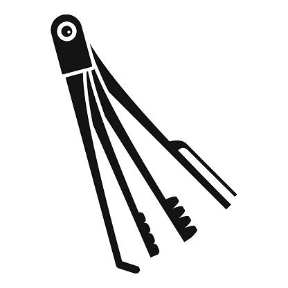 Skeleton Key Icon Simple Style Stock Illustration - Download Image Now