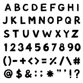 Vector illustration of alphabet Font.
