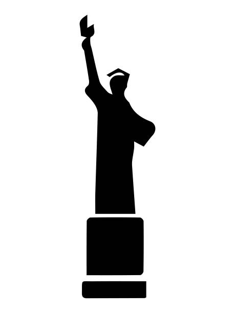 Sketch of Statue of liberty New York vector illustration of Sketch of Statue of liberty New York cartoon of a statue of liberty free stock illustrations