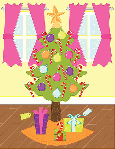 Sketchy Christmas Tree Scene Christmas tree scene with presents in a sketchy style. Download contains Illustrator CS2 ai, Illustrator 8.0 eps, and high-res jpeg. kathrynsk stock illustrations