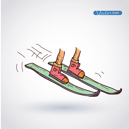 ski equipment  icon, vector illustration.