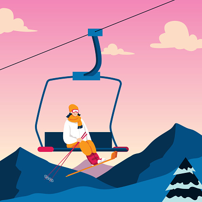 Ski Resort Illustration
