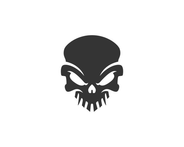 Skull icon or skull illustration, vector of skeleton.  skull logo stock illustrations