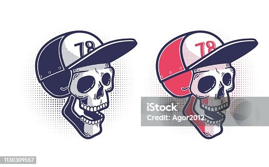 istock Skull in a baseball cap 1130309557