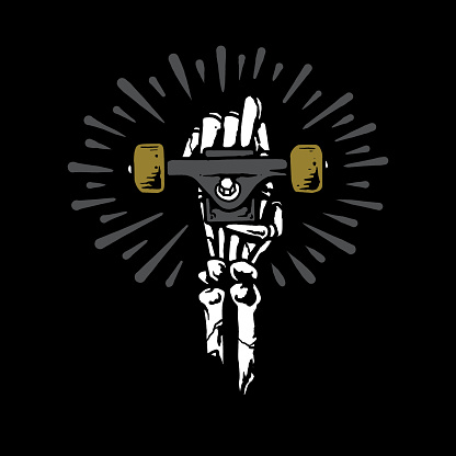 Skull Reaper Bone Graphic Illustration Vector Art T-shirt Design