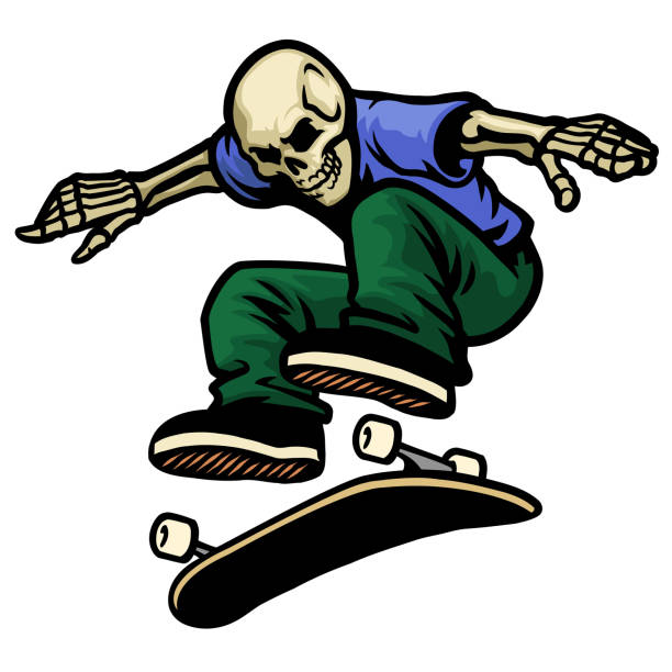 Skateboard Kickflip Cat Jump Skate Boarding Funny Tshirt Vector Art File Instant Download Ai  eps  svg  pdf  dxf  png  jpg Cut Design