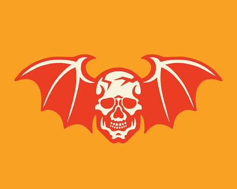 Skull with Bat Wings